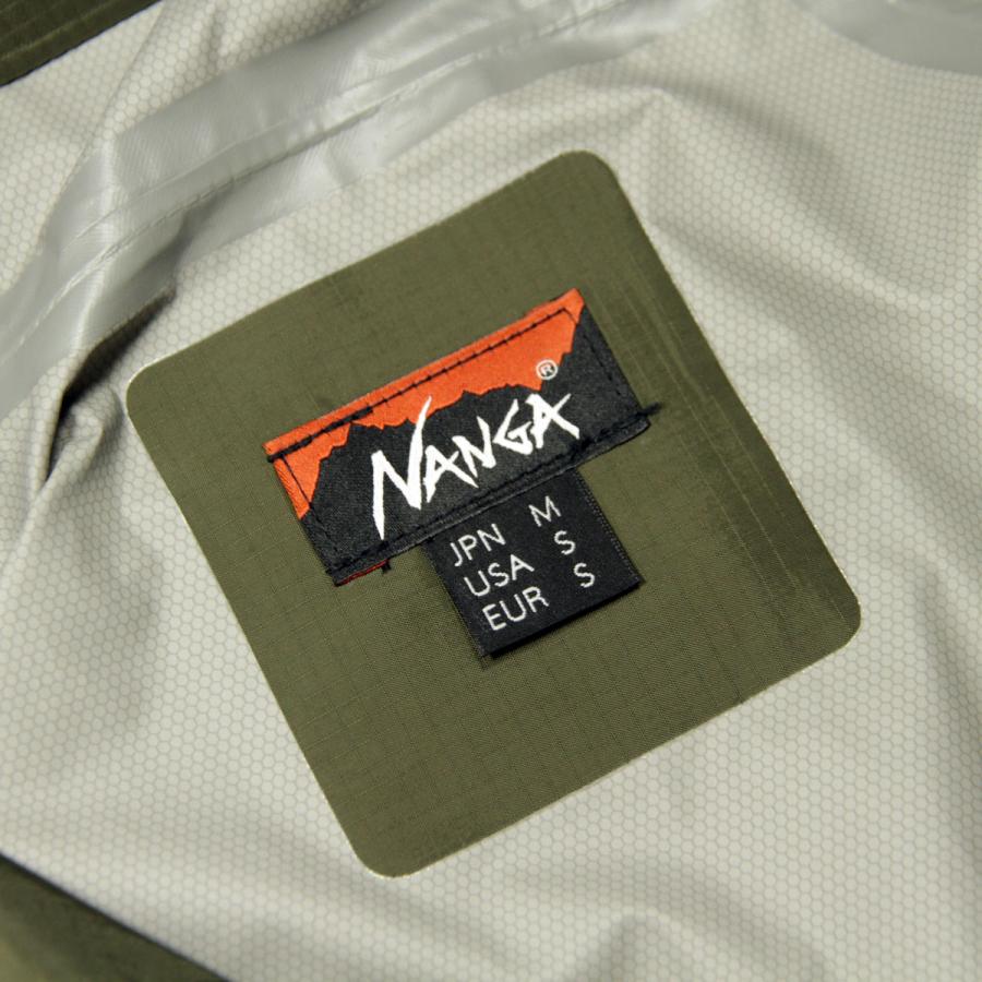 ナンガ メンズ シェルパーカー 正規販売店 NANGA オーロラ アウター AURORA TEX 2.5LAYER TREK SHELL PARKA NS2411-1E017-A / NW2241-1D508 KHA KHAKI | NANGA | 09