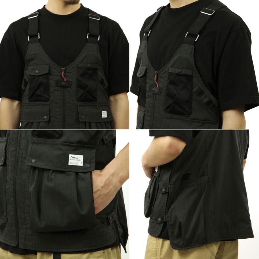 ナンガ メンズ ベスト 正規販売店 NANGA アウトドア リップストップ HINOC RIPSTOP FIELD VEST NW2421-1E204-A BLK BLACK | NANGA | 05