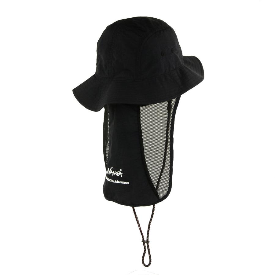 ナンガ メンズ レディース ハット 正規販売店 NANGA ナイロン サンシェードハット 帽子 NYLON TUSSER SUNSHADE HAT NA2221-3B501 BLACK | NANGA | 02