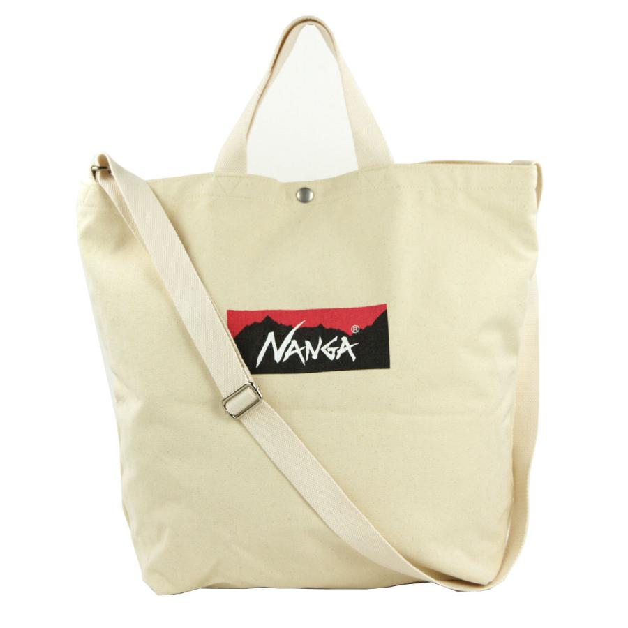 ナンガ メンズ レディース トートバッグ 正規販売店 NANGA ロゴ ショルダーバッグ 鞄 NANGA LOGO CANVAS TOTE 2 WAY BAG N 父の日 プレゼント ラッピング｜mixon｜02