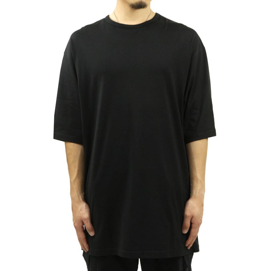 ワイスリー メンズ 半袖Tシャツ 正規品 Y-3 コットン クルーネック ロゴ LOOSE FIT BOXY SHORT SLEEVE TEE H44790 BLACK 父の日 プレゼント ラッピングの画像