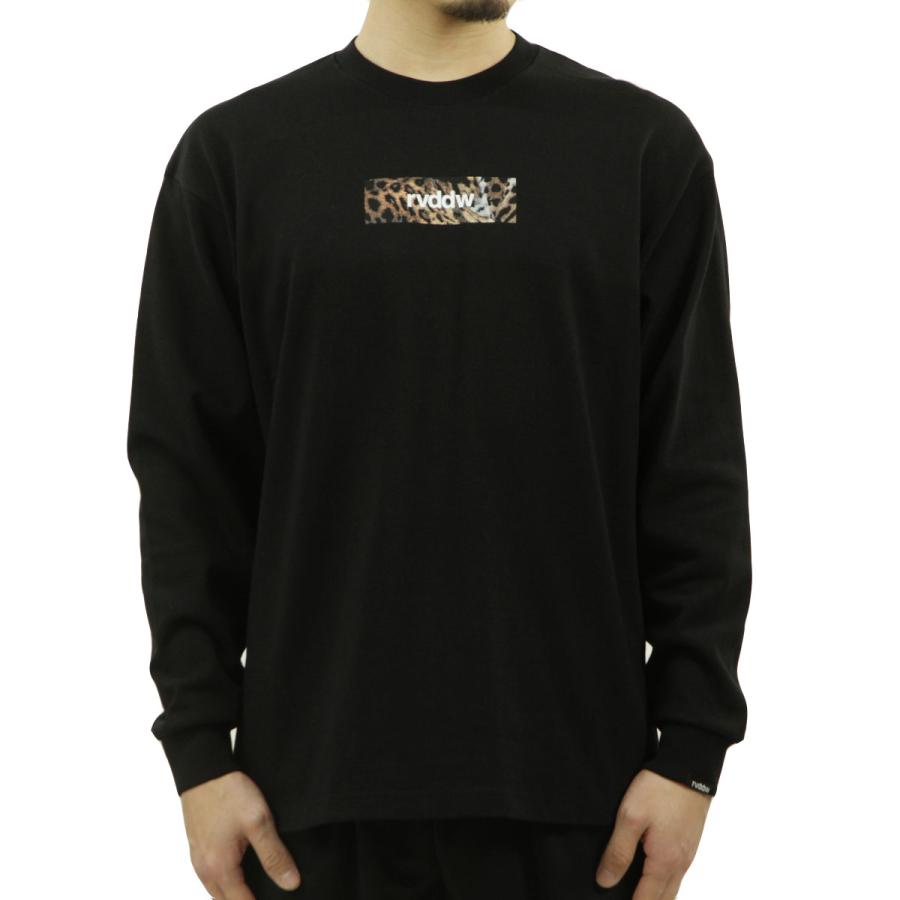 リバーサル メンズ 長袖Tシャツ 正規販売店 REVERSAL クルーネック オーバーサイズ ロゴ LEOPARD BOX LOGO OVER SIZE LONG SLEEVE rv23aw101 BK BLACK｜mixon｜02