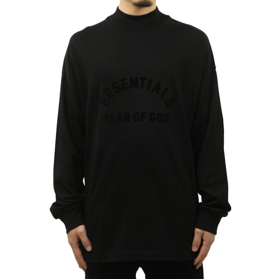 フィアオブゴッド fog essentials メンズ 長袖Tシャツ 正規品 FEAR OF GOD ロゴ ESSENTIALS FEAR OF GOD BONDING LONG SLEEVE T-SHIRT JET BLACK | FEAR OF GOD | 01