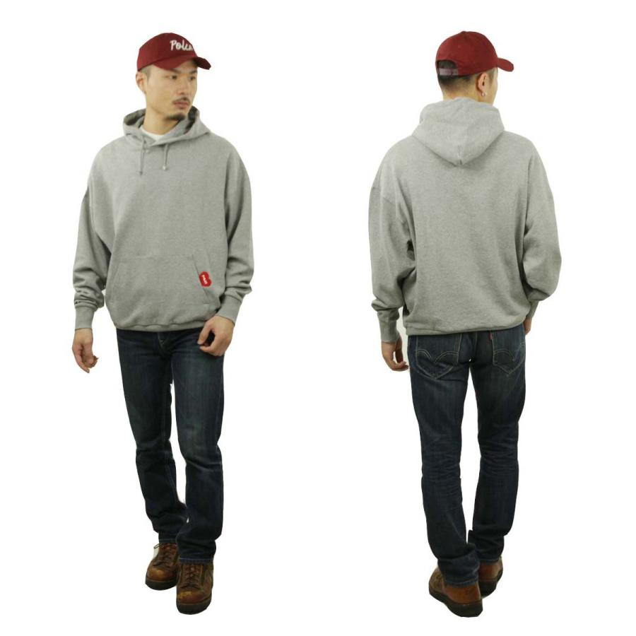 ポーラー メンズ パーカー 正規販売店 POLER ロゴ プルオーバー フーディー FURRY HEART HOOD PULL PARKA 233MCV0064-GRY GRAY | POLeR | 10