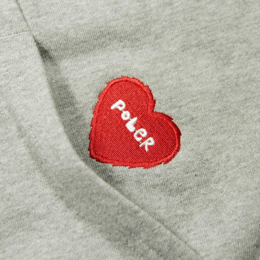 ポーラー メンズ パーカー 正規販売店 POLER ロゴ プルオーバー フーディー FURRY HEART HOOD PULL PARKA 233MCV0064-GRY GRAY | POLeR | 07