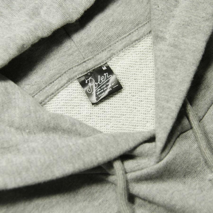 ポーラー メンズ パーカー 正規販売店 POLER ロゴ プルオーバー フーディー FURRY HEART HOOD PULL PARKA 233MCV0064-GRY GRAY | POLeR | 09