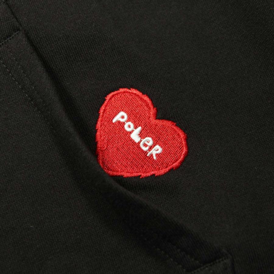 ポーラー メンズ パーカー 正規販売店 POLER ロゴ プルオーバー フーディー FURRY HEART HOOD PULL PARKA 233MCV0064-BLK BLACK | POLeR | 07