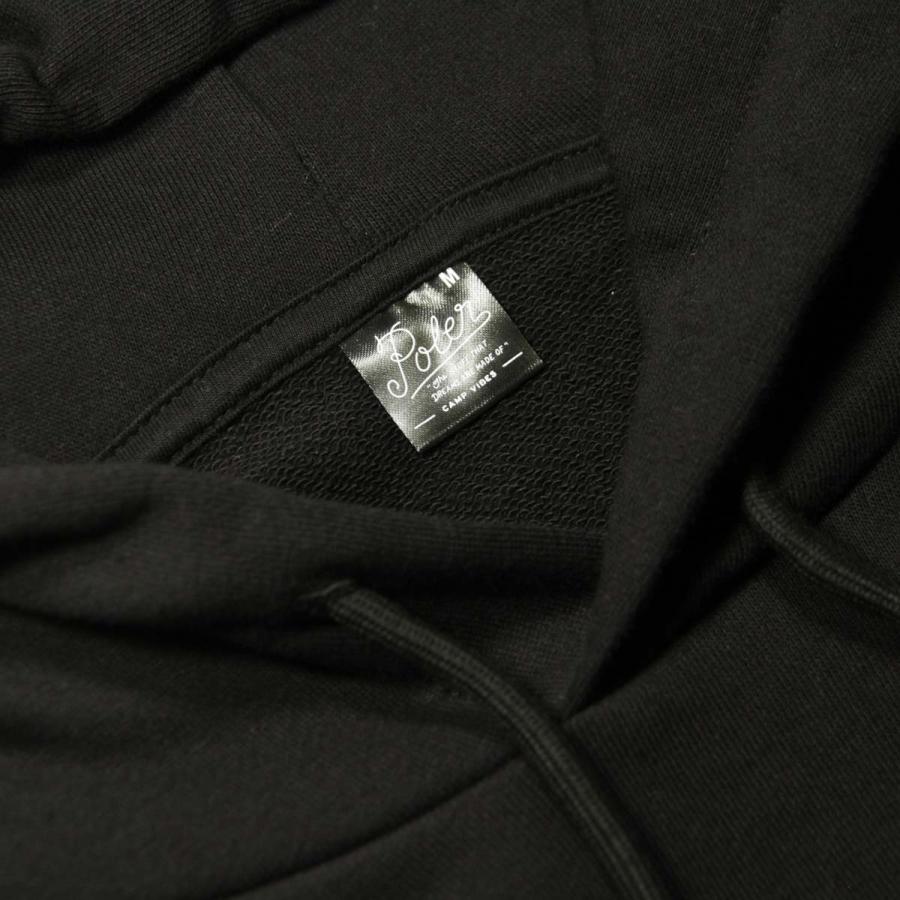 ポーラー メンズ パーカー 正規販売店 POLER ロゴ プルオーバー フーディー FURRY HEART HOOD PULL PARKA 233MCV0064-BLK BLACK | POLeR | 09