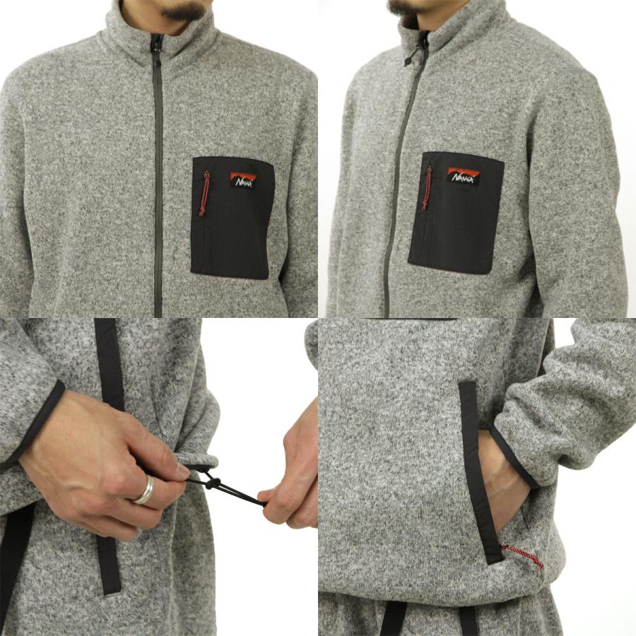 ナンガ メンズ フリースジャケット 正規販売店 NANGA ポーラーテック ブルゾン アウター POLARTEC FLEECE ZIP BLOUSON JACKET NW2241-1D509 GREY | NANGA | 04