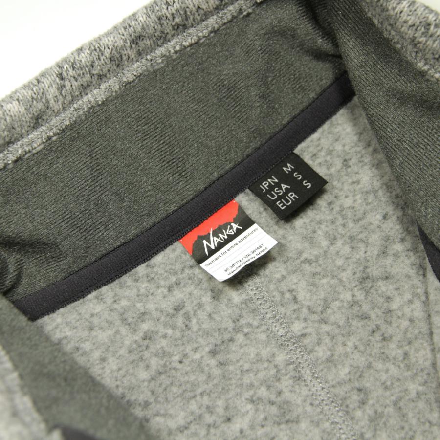 ナンガ メンズ フリースジャケット 正規販売店 NANGA ポーラーテック ブルゾン アウター POLARTEC FLEECE ZIP BLOUSON JACKET NW2241-1D509 GREY | NANGA | 07