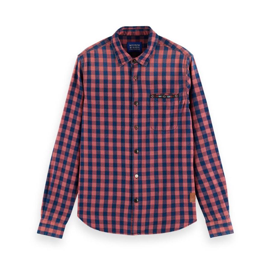 スコッチアンドソーダ メンズ チェックシャツ 正規販売店 SCOTCH＆SODA ボタンダウン 長袖シャツ WASHED INDIGO CHECK SHIRT COMBO A 165309 0217 51427 19 | SCOTCH＆SODA | 04