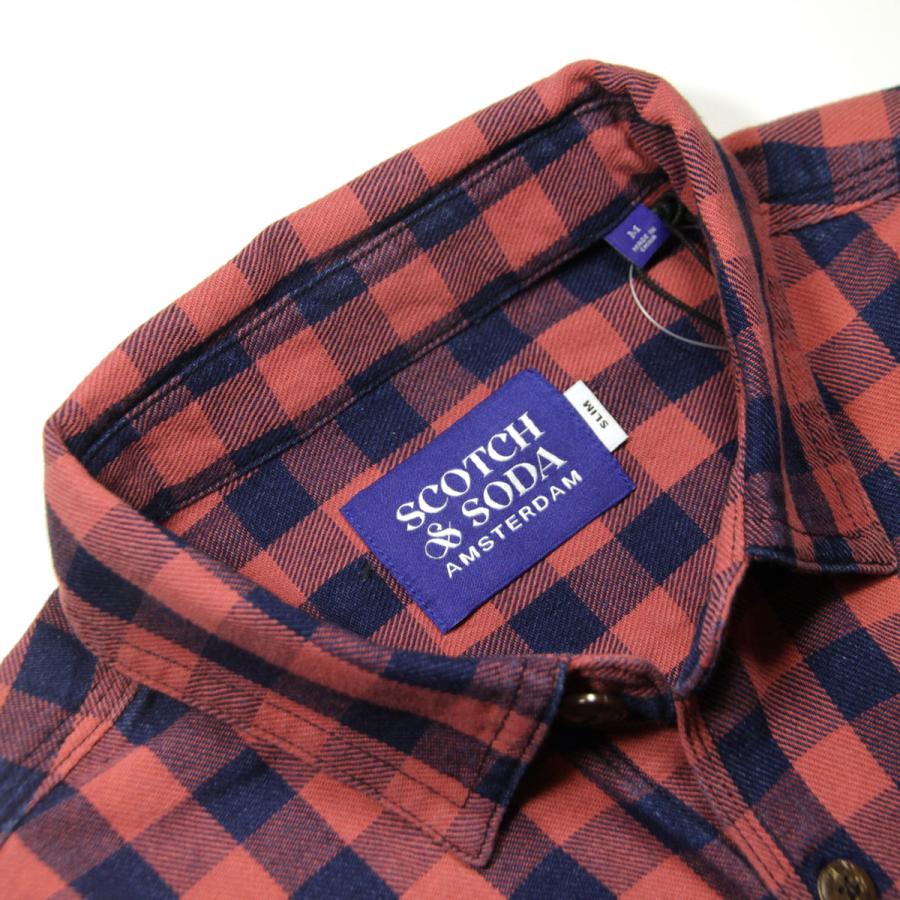 スコッチアンドソーダ メンズ チェックシャツ 正規販売店 SCOTCH＆SODA ボタンダウン 長袖シャツ WASHED INDIGO CHECK SHIRT COMBO A 165309 0217 51427 19 | SCOTCH＆SODA | 08