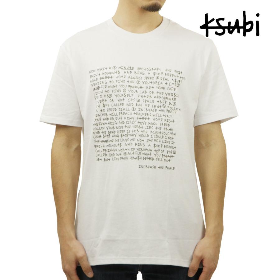 スビ メンズ 半袖Tシャツ 正規販売店 KSUBI クルーネック トップス WHITENOISE KASH SORT SLEEVE TEE SPACE WHITE MFA23TE008 WHITE | Ksubi