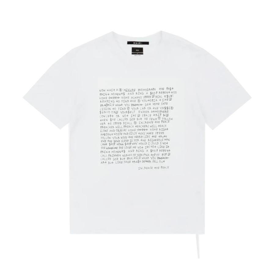 スビ メンズ 半袖Tシャツ 正規販売店 KSUBI クルーネック トップス WHITENOISE KASH SORT SLEEVE TEE SPACE WHITE MFA23TE008 WHITE | Ksubi | 04