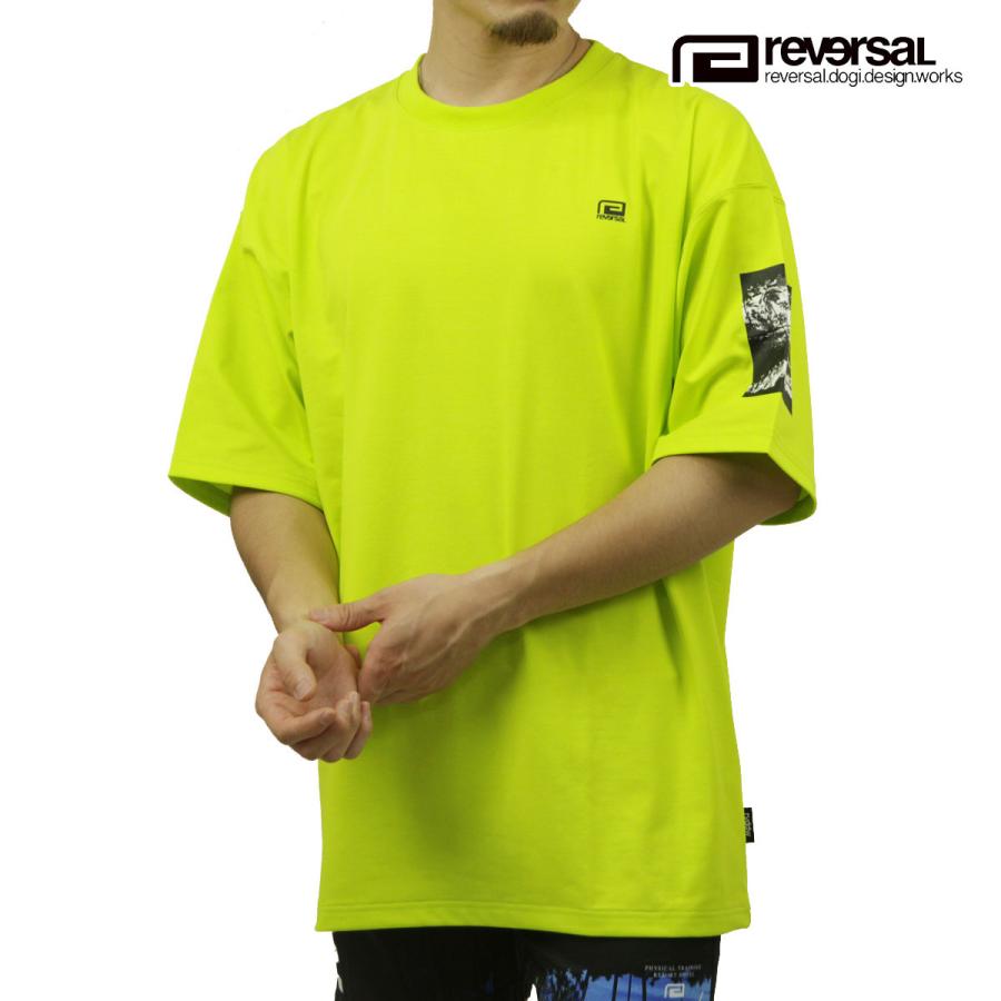 リバーサル メンズ 半袖Tシャツ 正規販売店 REVERSAL クルーネック オーバーサイズ PES MVS OVER SIZE TEE RV24SS051-GR GREEN | reversal