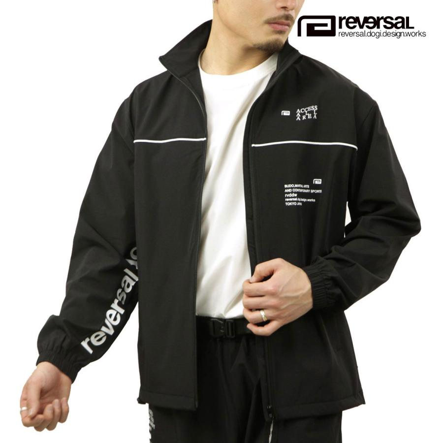 リバーサル メンズ トラックジャケット 正規販売店 REVERSAL 長袖 アウター ジップアップ ドライ ジャケット 4WAY DRY TRACK JACKET RV24SS303-BK BLACK | reversal