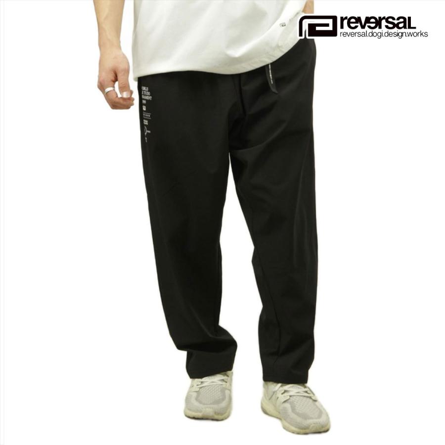リバーサル メンズ ジョガーパンツ 正規販売店 REVERSAL ボトムス ドライ ワイド ロングパンツ 4WAY DRY WIDE JOGGER PANTS RV24SS401-BK BLACK | reversal