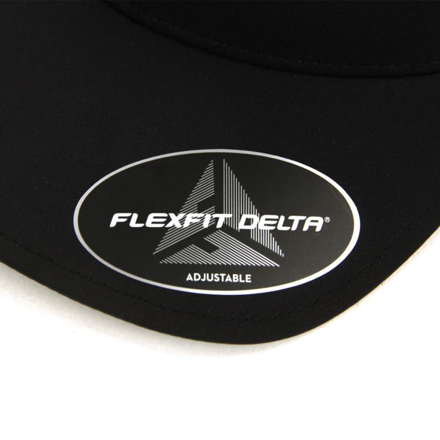 リバーサル メンズ レディース 帽子 正規販売店 REVERSAL ロゴ キャップ FLEXFIT DELTA ADJUSTABLE CAP 180A RVFT002-BK BLACK | reversal | 05