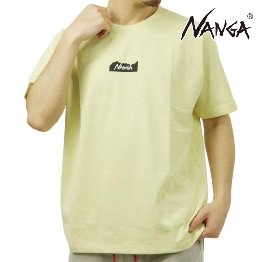 ナンガ メンズ 半袖Tシャツ 正規販売店 NANGA クルーネック ワンポイント ロゴ ECO HYBRID MT LOGO TEE YELLOW NW2211-1G208 YELLOW | NANGA