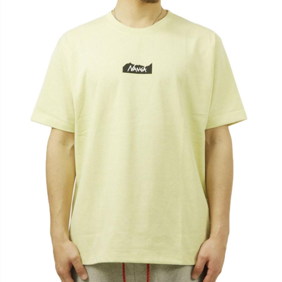 ナンガ メンズ 半袖Tシャツ 正規販売店 NANGA クルーネック ワンポイント ロゴ ECO HYBRID MT LOGO TEE YELLOW NW2211-1G208 YELLOW | NANGA | 01