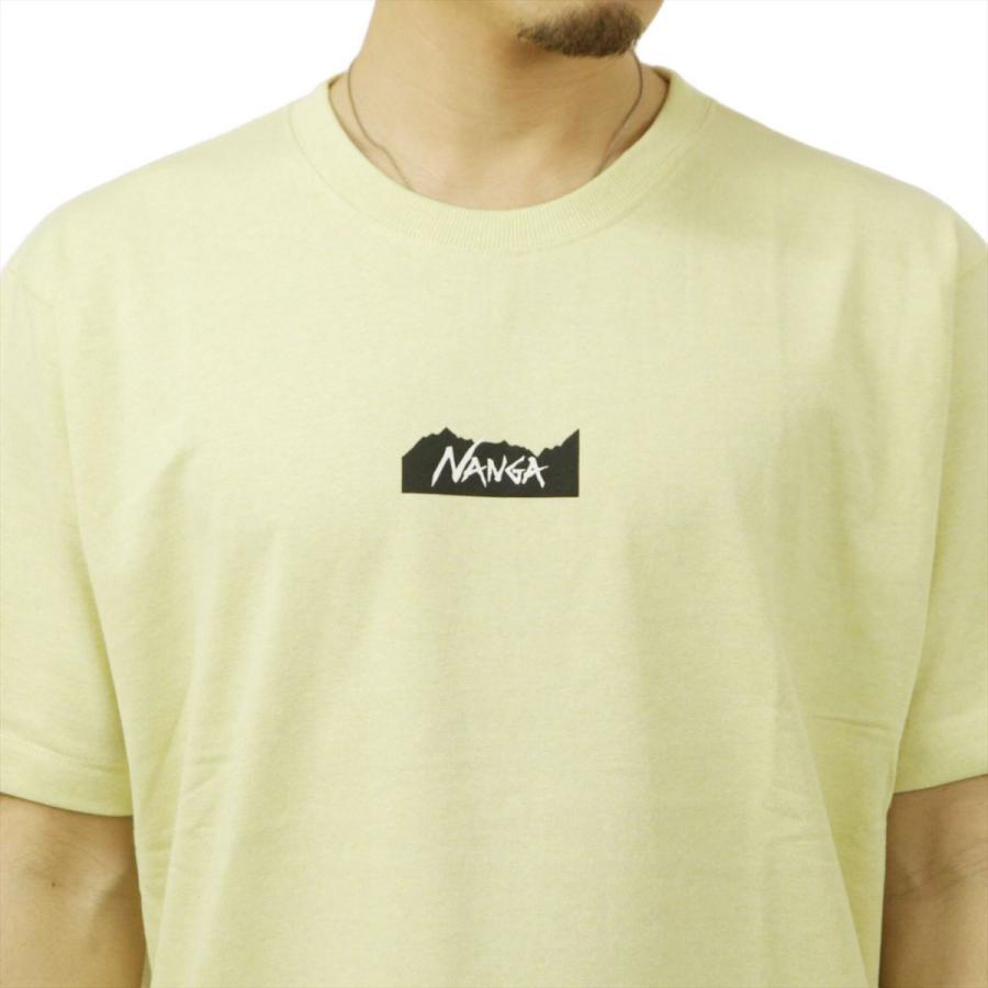 ナンガ メンズ 半袖Tシャツ 正規販売店 NANGA クルーネック ワンポイント ロゴ ECO HYBRID MT LOGO TEE YELLOW NW2211-1G208 YELLOW | NANGA | 05
