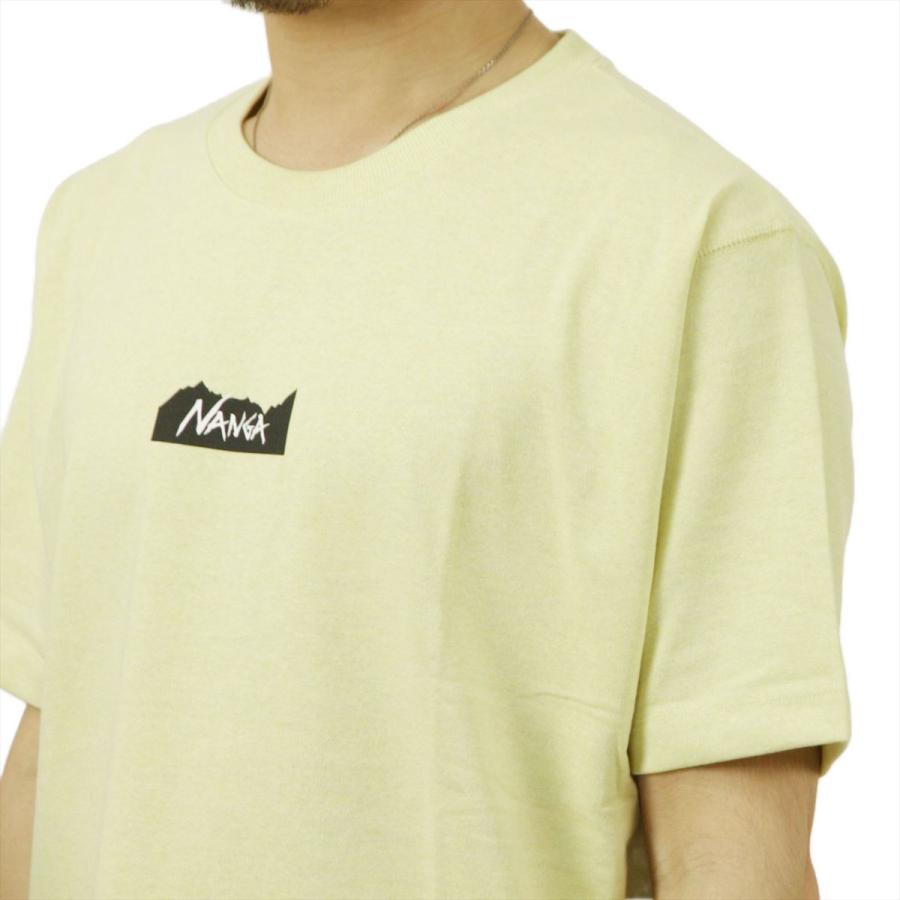 ナンガ メンズ 半袖Tシャツ 正規販売店 NANGA クルーネック ワンポイント ロゴ ECO HYBRID MT LOGO TEE YELLOW NW2211-1G208 YELLOW | NANGA | 06