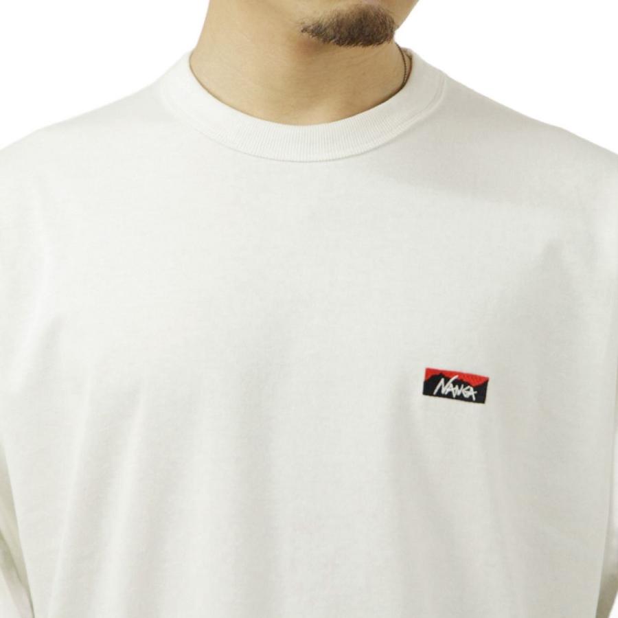 ナンガ メンズ 長袖Tシャツ 正規販売店 NANGA ワンポイント ロゴ ロンT ECO HYBRID BOX LOGO EMBROIDERY LONG SLEEV バレンタイン プレゼント ラッピング | NANGA | 05