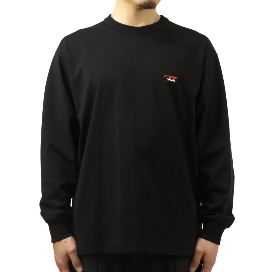 ナンガ メンズ 長袖Tシャツ 正規販売店 NANGA ワンポイント ロゴ ロンT ECO HYBRID BOX LOGO EMBROIDERY LONG SLEEVE TEE BLK NW2411-1G803-A BLACK｜mixon｜02