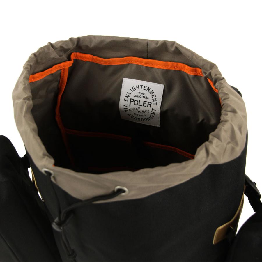 ポーラー メンズ レディース バックパック 正規販売店 POLER 鞄 リュックサック CLASSIC RUCKSACK BACKPACK 241BGU1003-BLK BLACK | POLeR | 09