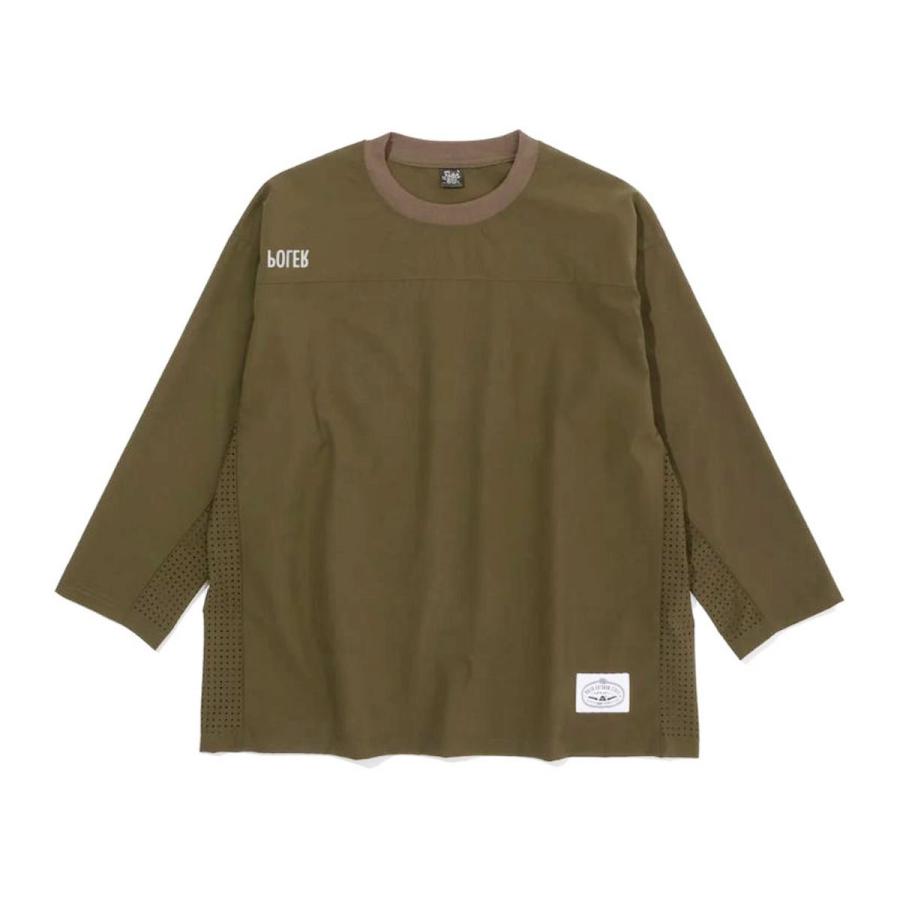 ポーラー メンズ 七分袖Tシャツ 正規販売店 POLER クルーネック ドライTシャツ RELOP 2 DRY FOOTBALL SHIRT DC 241MCV0076-BRN BROWN | POLeR | 04