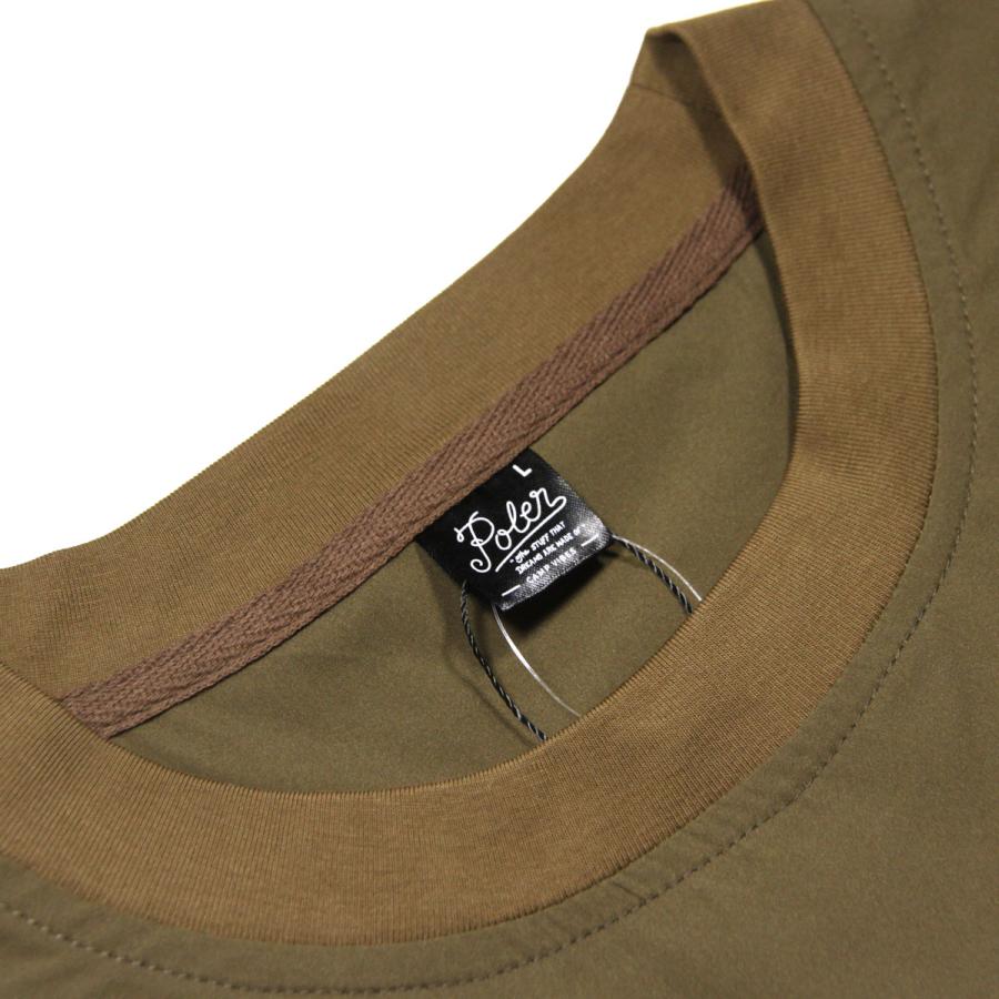 ポーラー メンズ 七分袖Tシャツ 正規販売店 POLER クルーネック ドライTシャツ RELOP 2 DRY FOOTBALL SHIRT DC 241MCV0076-BRN BROWN | POLeR | 09