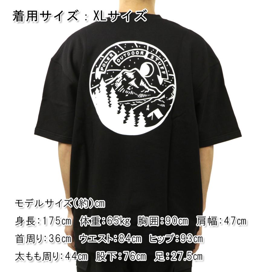 ポーラー メンズ 半袖Tシャツ 正規販売店 POLER クルーネック バックプリント CAMPTIME BAGGY S/S CREW DC 241MCV0175-BLK BLACK | POLeR | 02
