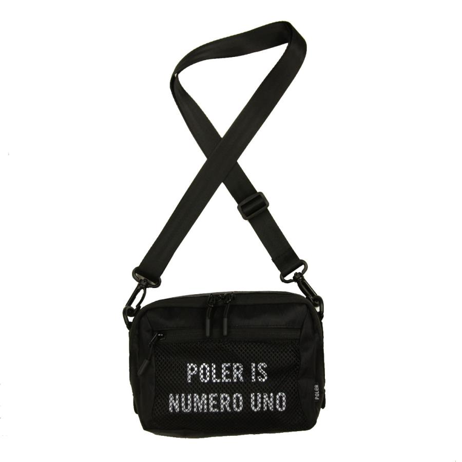 ポーラー メンズ レディース ショルダーバッグ 正規販売店 POLER 鞄 ミニショルダー X-CLOTH MINI SHOULDER DC 241MCV0425-BLK BLACK | POLeR | 01
