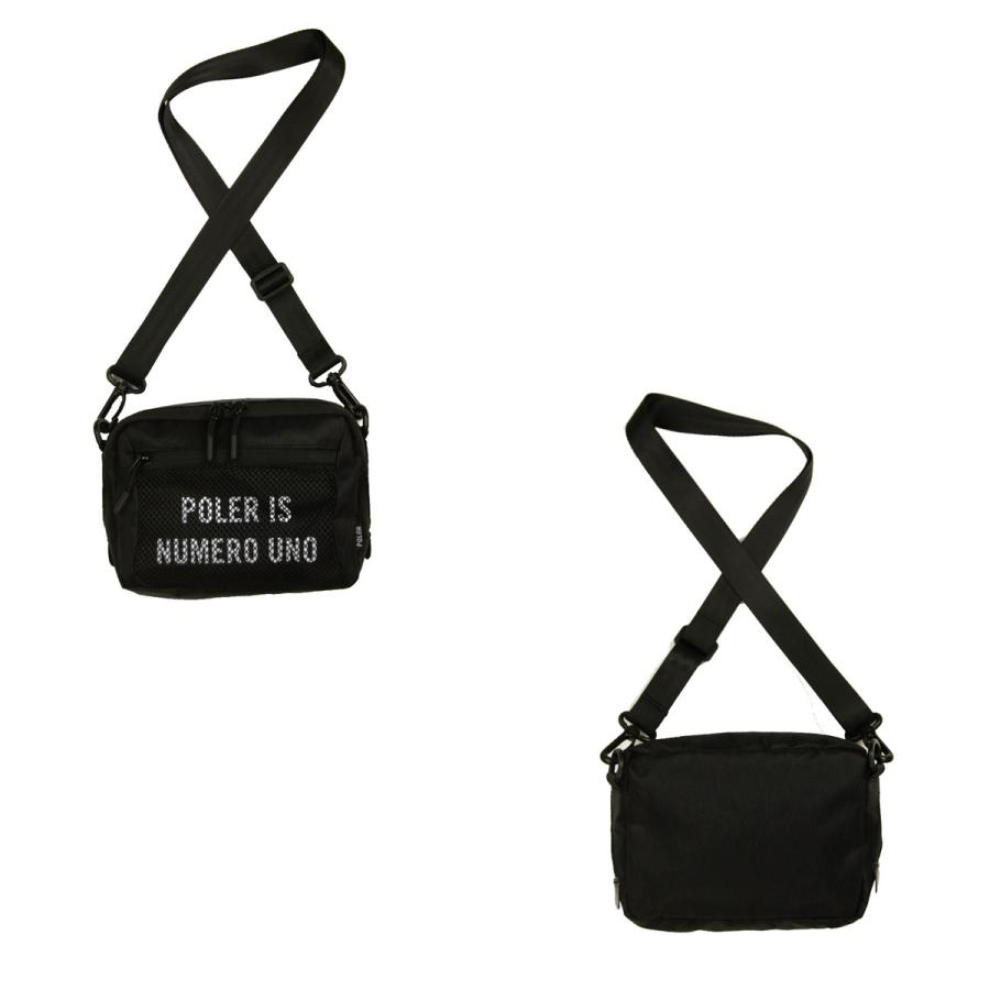 ポーラー メンズ レディース ショルダーバッグ 正規販売店 POLER 鞄 ミニショルダー X-CLOTH MINI SHOULDER DC 241MCV0425-BLK BLACK | POLeR | 04