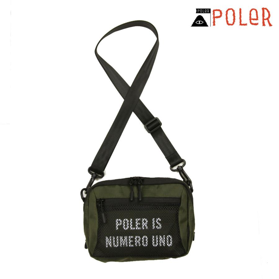 ポーラー メンズ レディース ショルダーバッグ 正規販売店 POLER 鞄 ミニショルダー X-CLOTH MINI SHOULDER DC 241MCV0426-OLV OLIVE | POLeR