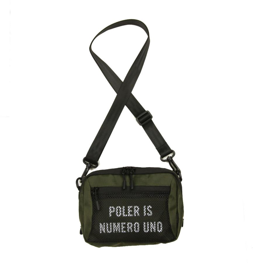 ポーラー メンズ レディース ショルダーバッグ 正規販売店 POLER 鞄 ミニショルダー X-CLOTH MINI SHOULDER DC 241MCV0426-OLV OLIVE | POLeR | 01