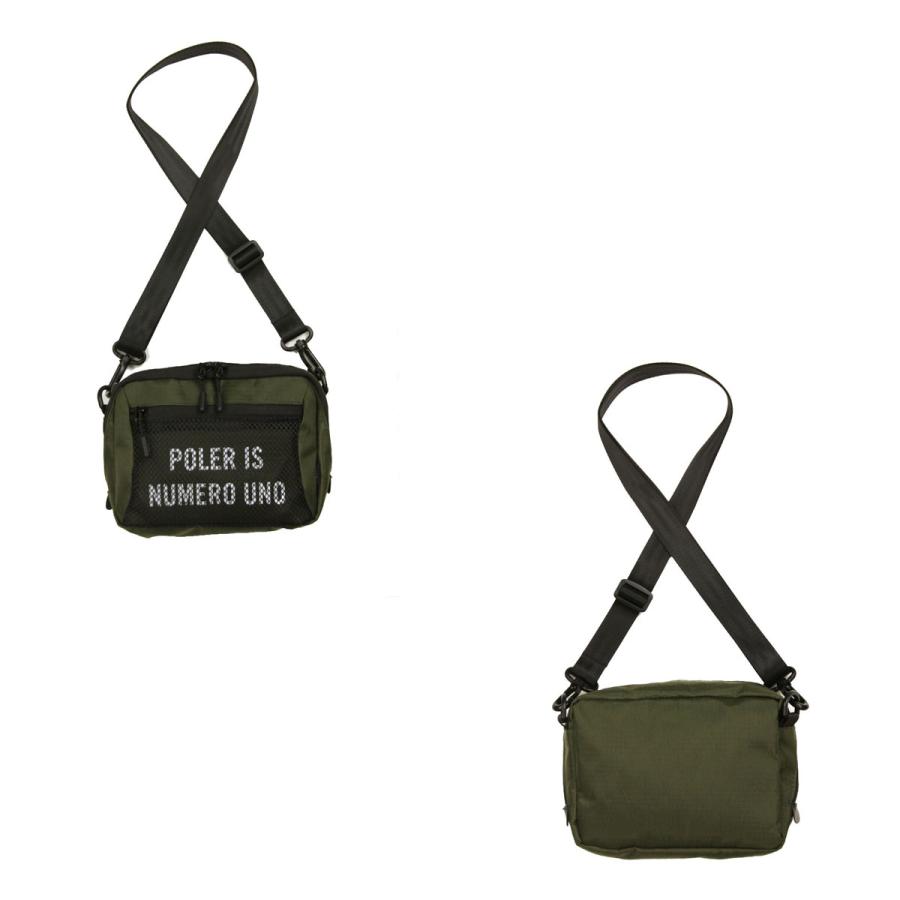 ポーラー メンズ レディース ショルダーバッグ 正規販売店 POLER 鞄 ミニショルダー X-CLOTH MINI SHOULDER DC 241MCV0426-OLV OLIVE | POLeR | 04