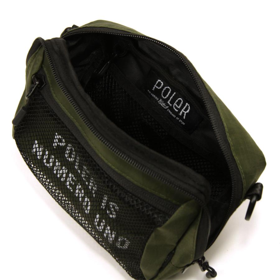 ポーラー メンズ レディース ショルダーバッグ 正規販売店 POLER 鞄 ミニショルダー X-CLOTH MINI SHOULDER DC 241MCV0426-OLV OLIVE | POLeR | 05