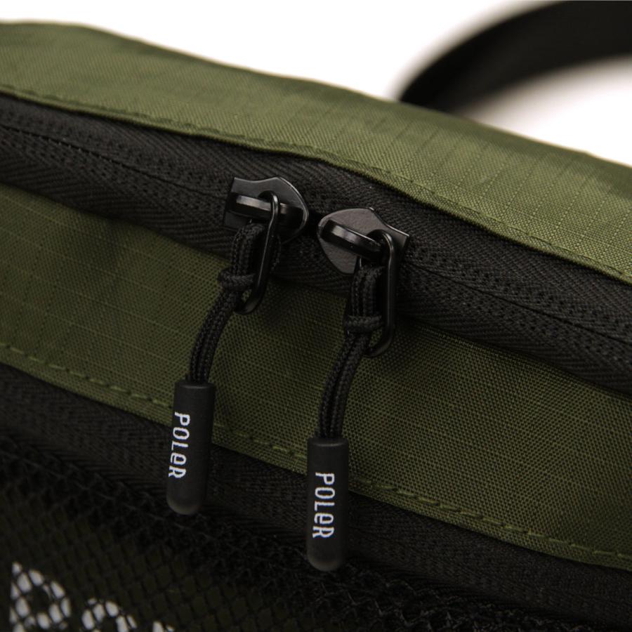 ポーラー メンズ レディース ショルダーバッグ 正規販売店 POLER 鞄 ミニショルダー X-CLOTH MINI SHOULDER DC 241MCV0426-OLV OLIVE | POLeR | 09