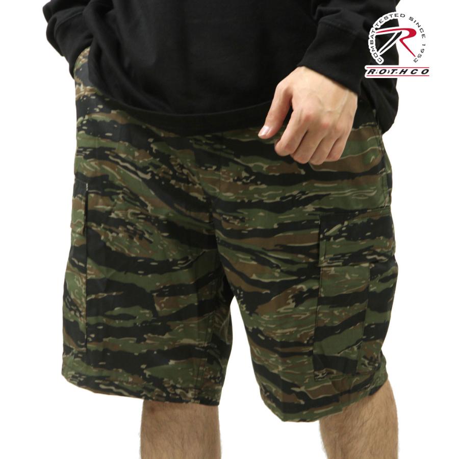ロスコ メンズ ショートパンツ 正規品 ROTHCO ハーフパンツ カーゴショーツ ROTHCO CAMO BDU SHORTS 7085 TIGER STR バレンタイン プレゼント ラッピング | ROTHCO