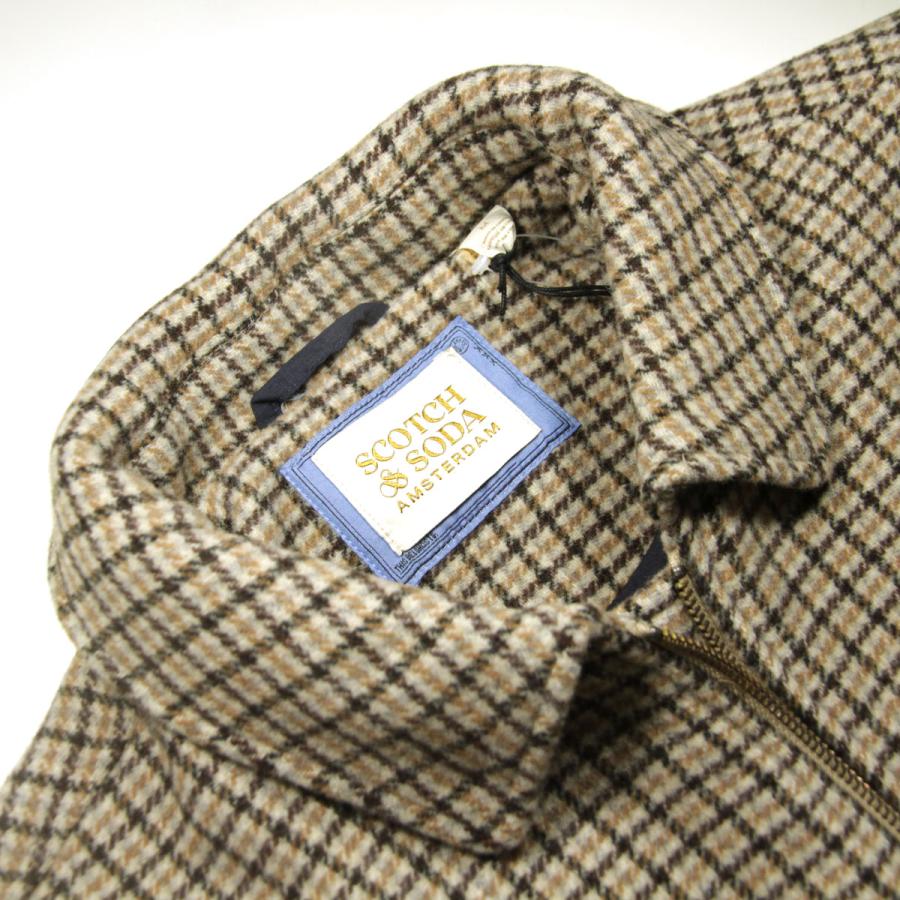 スコッチアンドソーダ メンズ シャツジャケット 正規販売店 SCOTCH＆SODA チェック柄 WOOL BLEND ZIP-THRU OVERSHIRT JACKET D 179000 21807 BROWN CHECK | SCOTCH＆SODA | 09