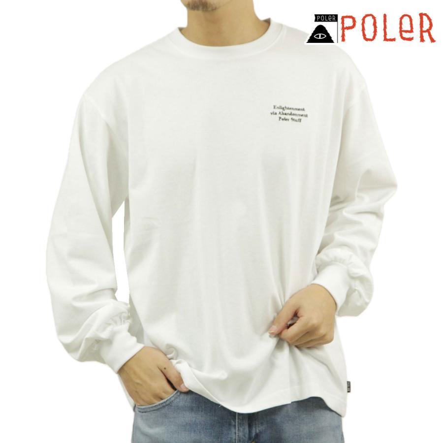 ポーラー メンズ 長袖Tシャツ 正規販売店 POLER クルーネック ロンT ENLIGHTENMENT RELAX FIT L/S TEE D 243MCV0086-WHT WHITE | POLeR