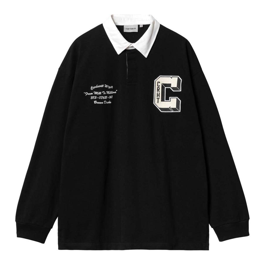 カーハート メンズ ラガーシャツ 正規品 CARHARTT WIP 長袖シャツ コットン LONG SLEEVE BROWN DUCKS RUGBY SHIR クリスマス プレゼント ラッピング Carhartt（カーハート） メンズ ラガーシャツ 正規品 CARHARTT WIP