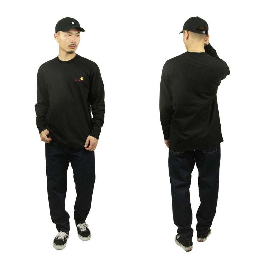 カーハート メンズ 長袖Tシャツ 正規品 CARHARTT WIP クルーネック ロゴ ロンT LONG SLEEVE AMERICAN SCRIPT T-SHIRT BLACK I029955 89XX | Carhartt | 10