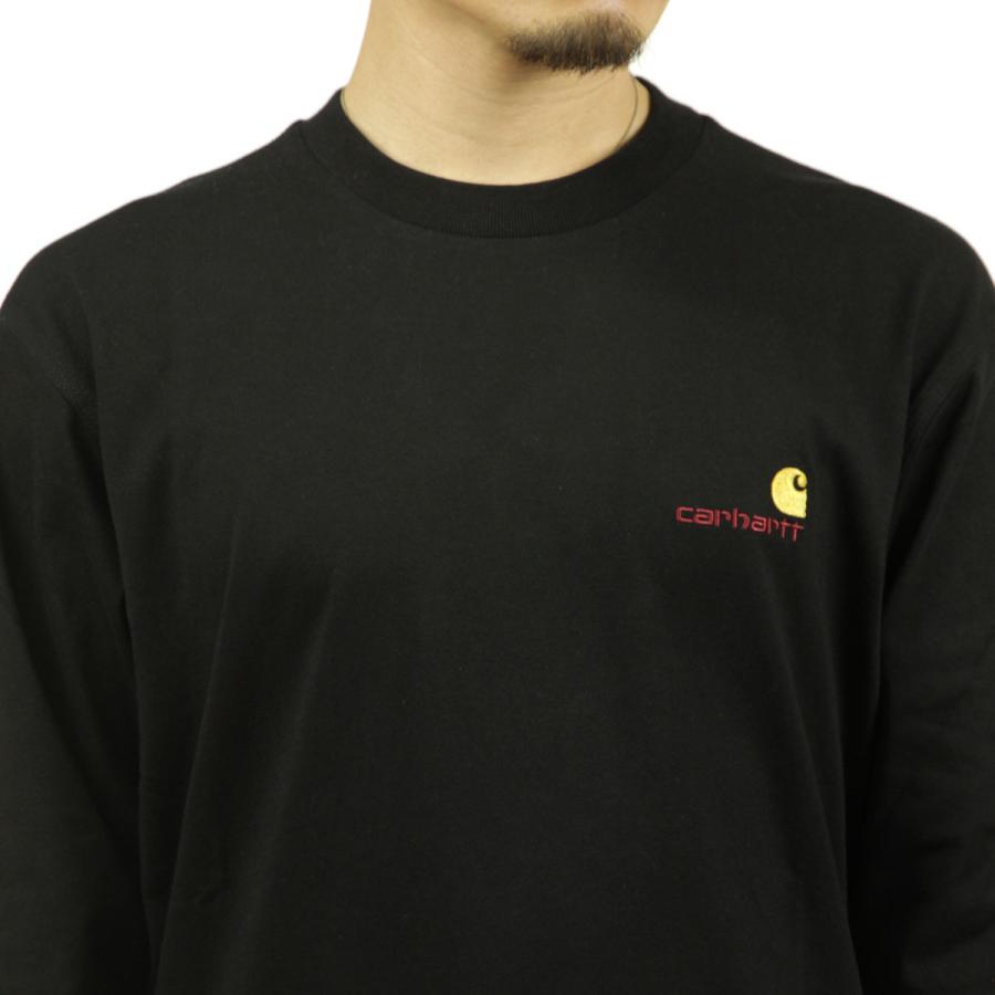 カーハート メンズ 長袖Tシャツ 正規品 CARHARTT WIP クルーネック ロゴ ロンT LONG SLEEVE AMERICAN SCRIPT T-SHIRT BLACK I029955 89XX | Carhartt | 05