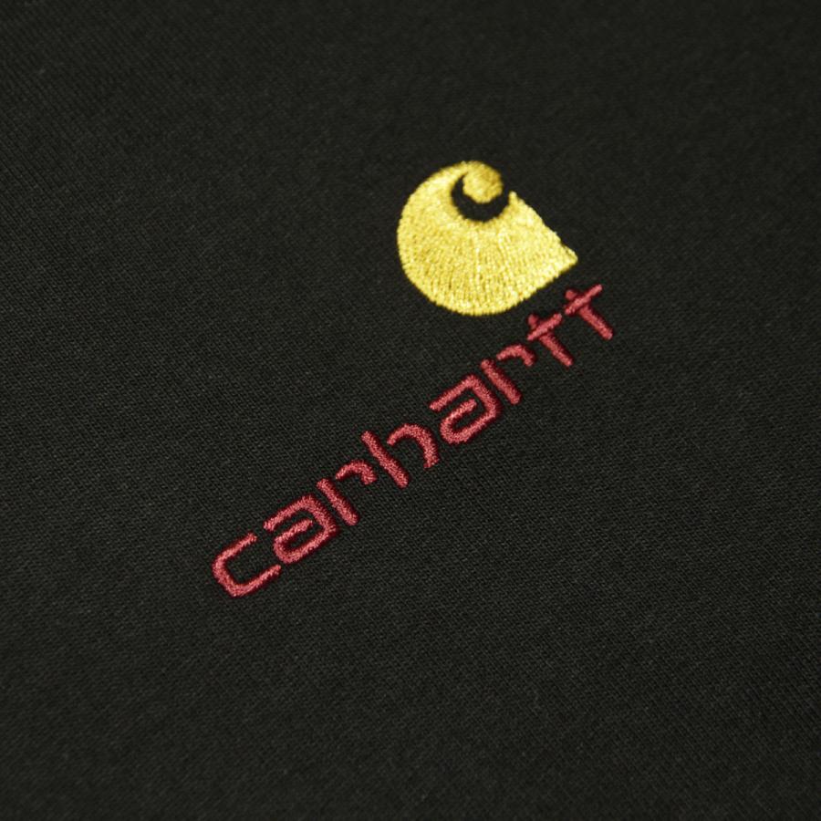 カーハート メンズ 長袖Tシャツ 正規品 CARHARTT WIP クルーネック ロゴ ロンT LONG SLEEVE AMERICAN SCRIPT T-SHIRT BLACK I029955 89XX | Carhartt | 08