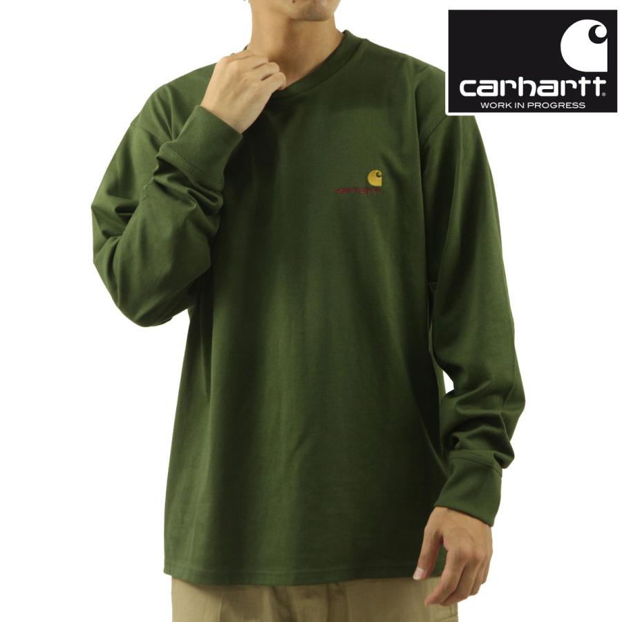 【ボーナスストア 誰でも+5% 4/15 0:00〜4/15 23:59】 カーハート メンズ 長袖Tシャツ 正規品 CARHARTT WIP クルーネック ロゴ ロンT LONG SLEEVE AMERICAN | Carhartt