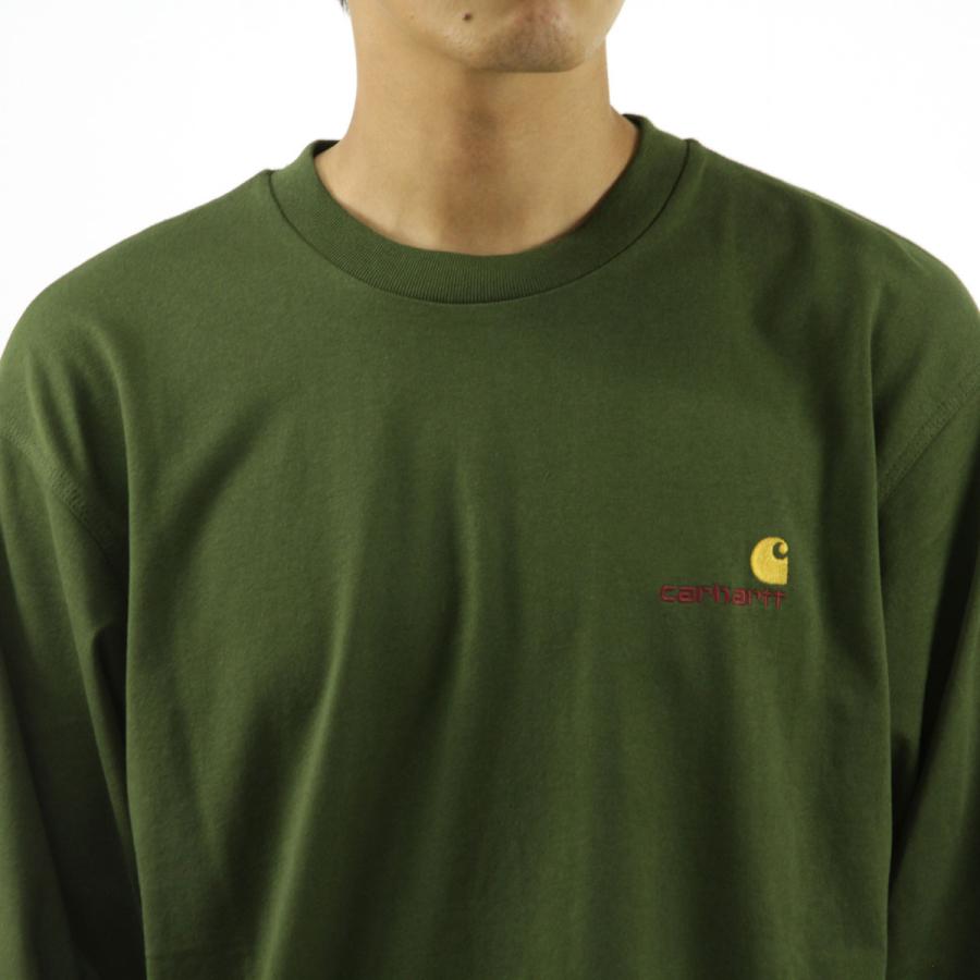 【ボーナスストア 誰でも+5% 4/15 0:00〜4/15 23:59】 カーハート メンズ 長袖Tシャツ 正規品 CARHARTT WIP クルーネック ロゴ ロンT LONG SLEEVE AMERICAN | Carhartt | 05