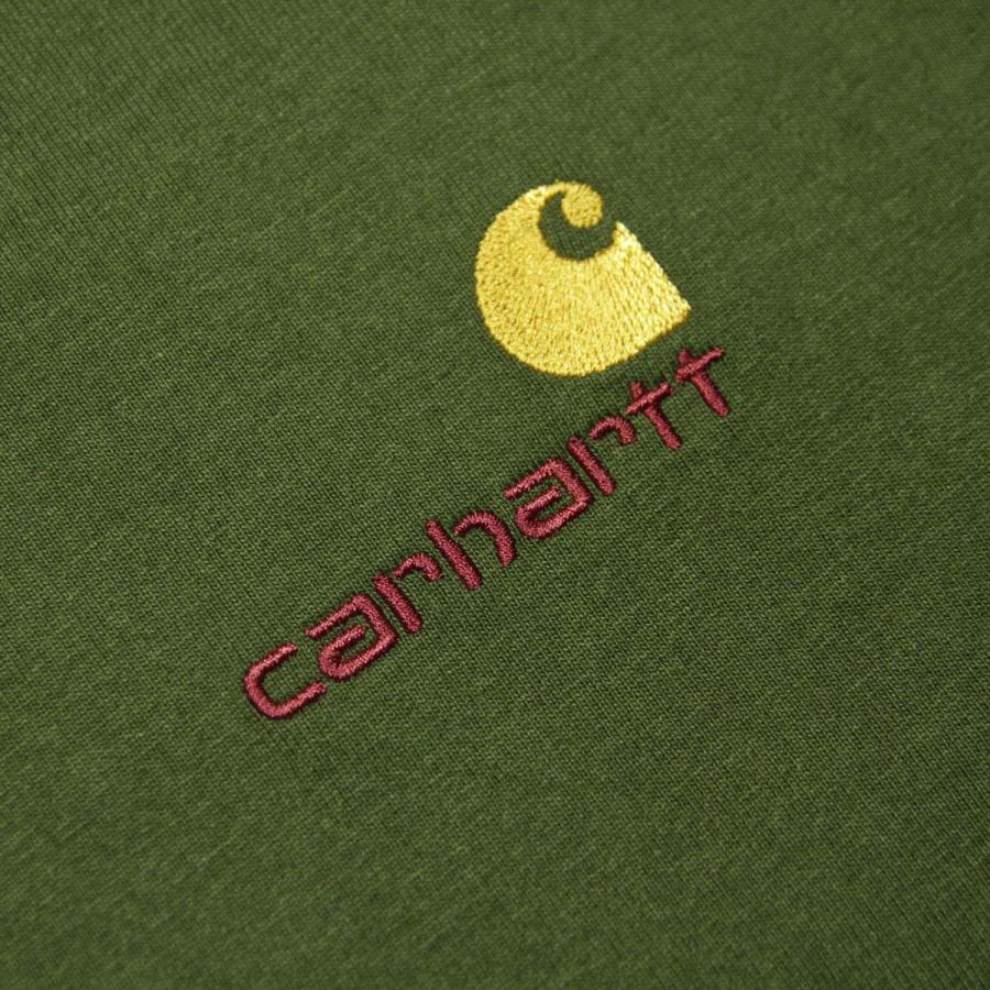 【ボーナスストア 誰でも+5% 4/15 0:00〜4/15 23:59】 カーハート メンズ 長袖Tシャツ 正規品 CARHARTT WIP クルーネック ロゴ ロンT LONG SLEEVE AMERICAN | Carhartt | 07