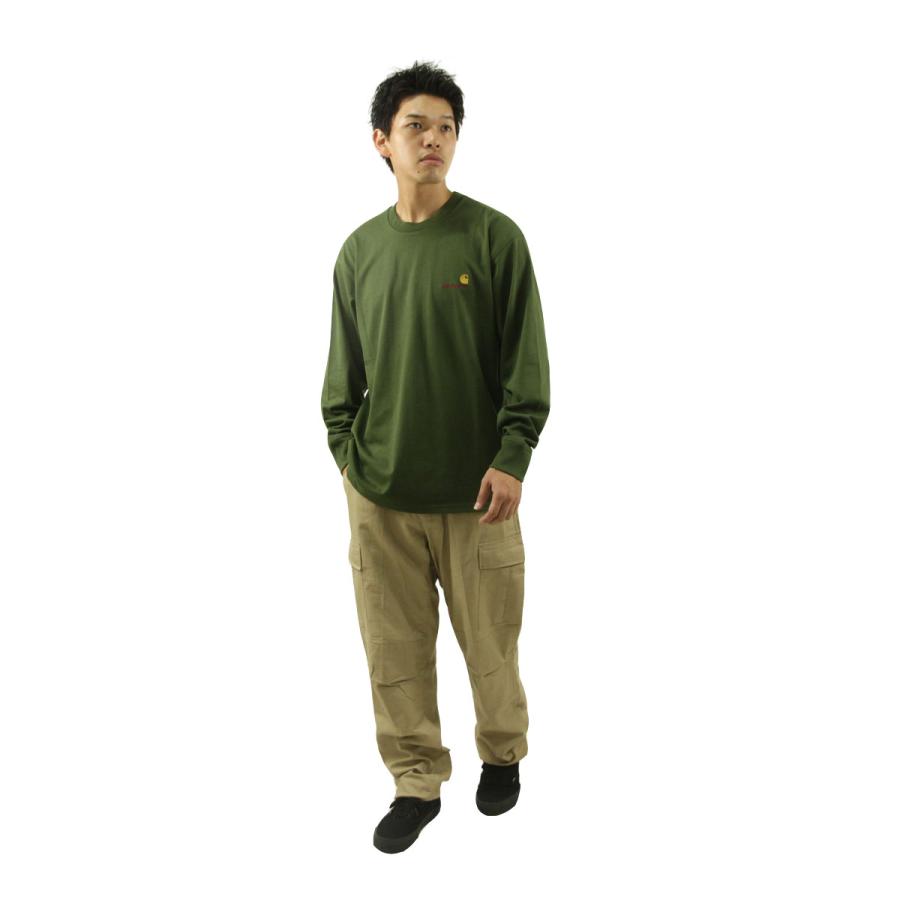 【ボーナスストア 誰でも+5% 4/15 0:00〜4/15 23:59】 カーハート メンズ 長袖Tシャツ 正規品 CARHARTT WIP クルーネック ロゴ ロンT LONG SLEEVE AMERICAN | Carhartt | 09